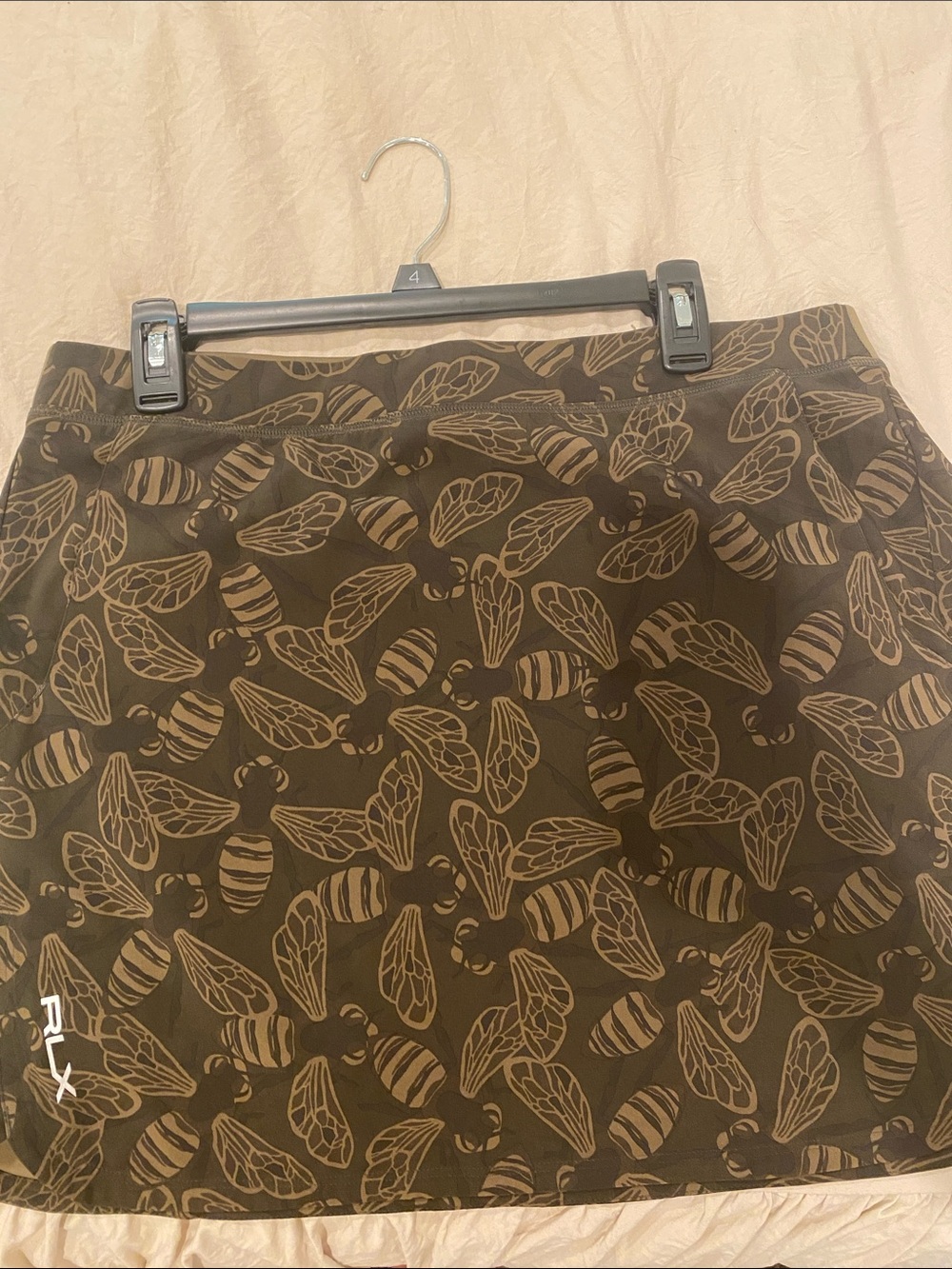 RLX Ralph Lauren Olive Green Leaf Print Skort